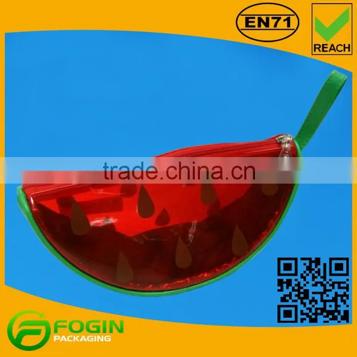 red color waterproof pvc bag with zipper