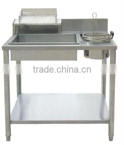 electric breading food grade stainless wrapping powder table