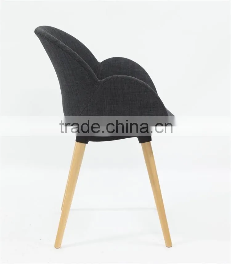 Promotional Colorful Fabric Seat Solid Wood Chair Frame in Dining Chairs