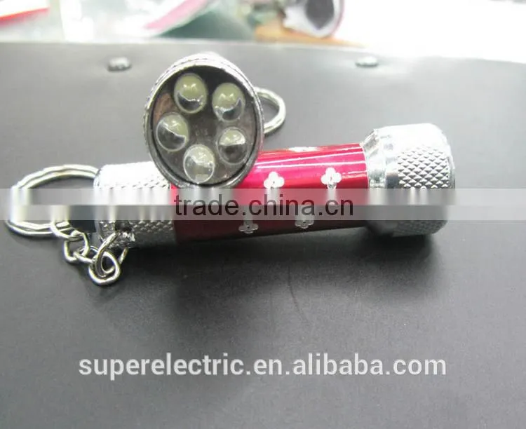 Portable plastic high quality cheap wholesale led flashlight keychain