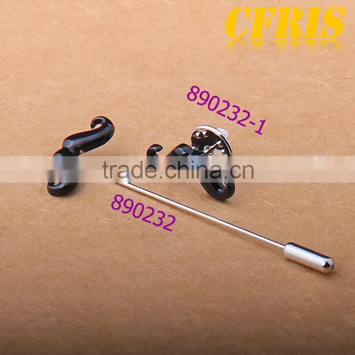 Custom classical cap lapel pin glasses lapel pin mustache lapel pin set