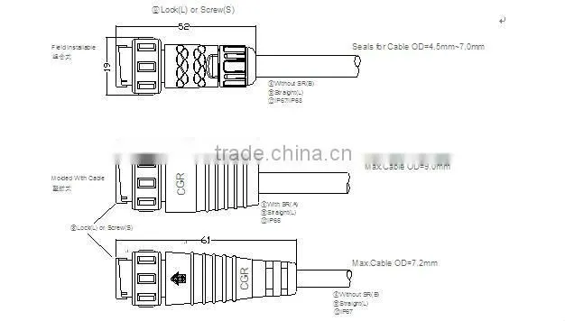 4 pin waterproof connector