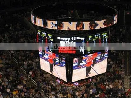 Big viewing angle giant volleyball football basketball soccer stadium perimeter led display