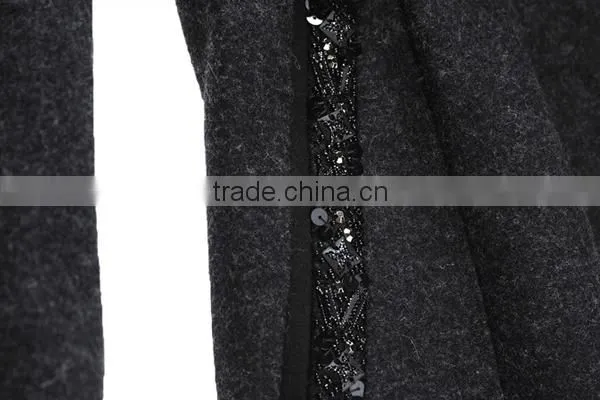 ladies formal coat black fashion new style