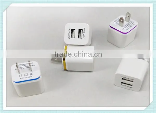 5V 2.1a USA Plug AC Travel Dual USB Wall Charger For iPhone