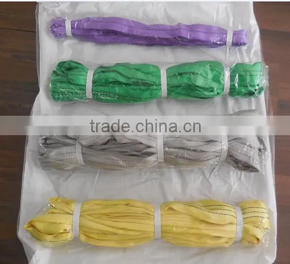 rc small and heavy duty polyester round slings soft pipe lifting slings