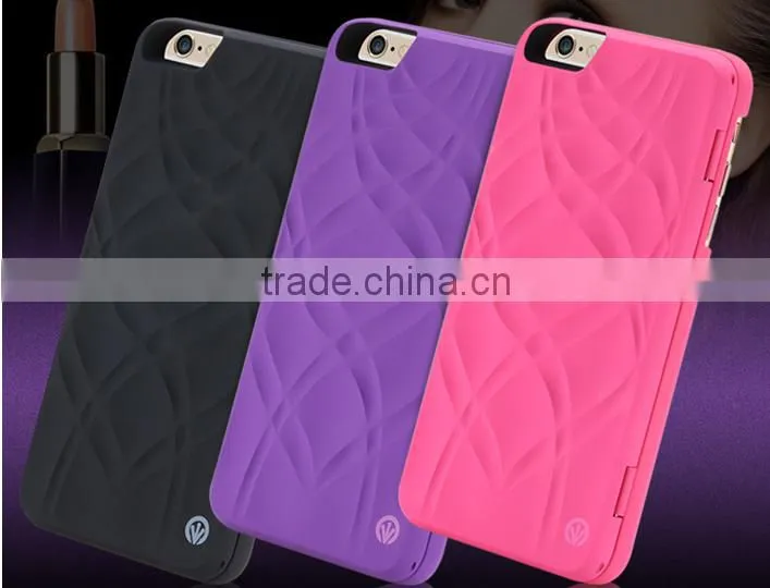 3D Water Flip PU Leather Case For iPhone 6 6S Wallet Mirror Case Dual Layer Card Slot Cover for iphone6 Plus