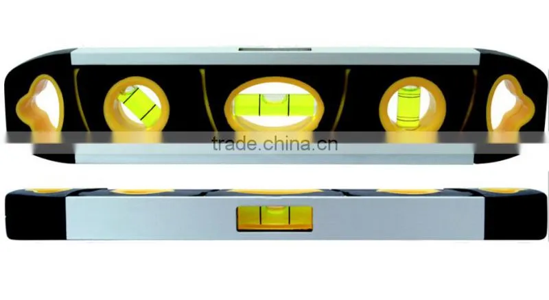 9'' High quality magnetic aluminum frame torpedo instrument spirit level