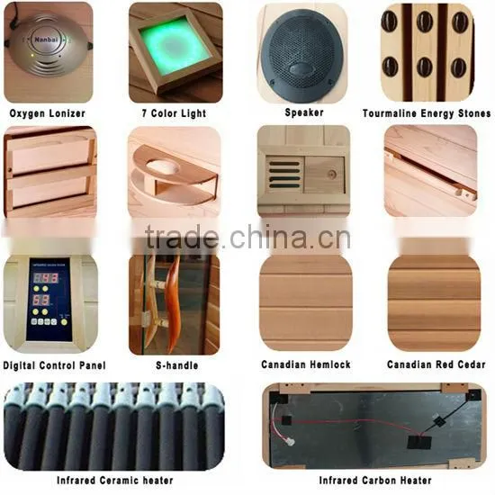 Far infrared design+glas+sauna KN-003C