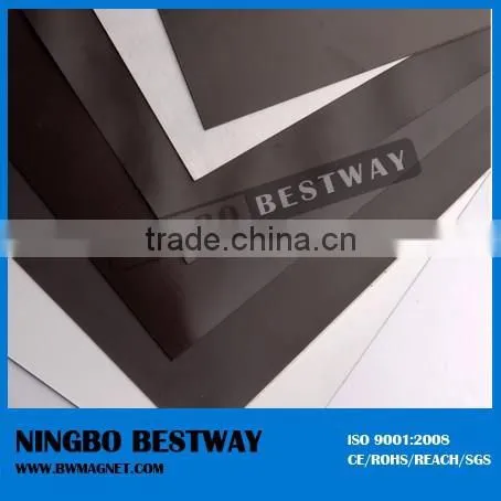 Isotropic rubber magnet with PVC and UV coat
