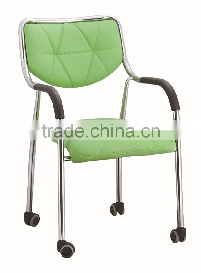 Leather chair arm covers armchair with casters