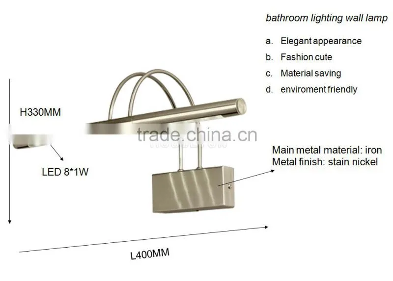 Bedroom hotel mirror wall lamp modern led,Hotel mirror wall lamp modern led,Wall lamp modern led WL1040