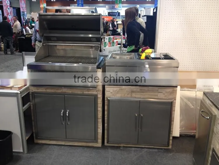 Stainless steel outdoor kitchen