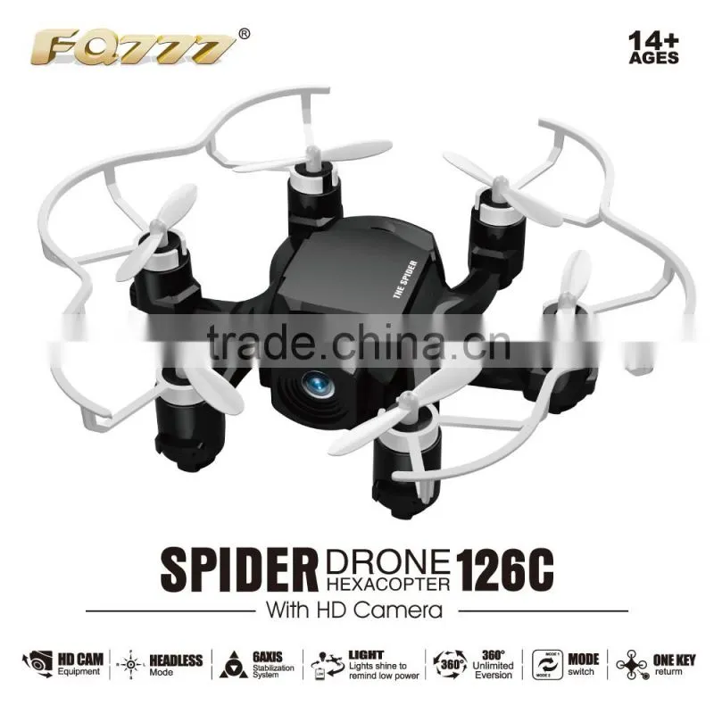 mini drone with hd camera 2MP HD Camera angle RTF FQ777 126C radio remote control industrial New toys 2016