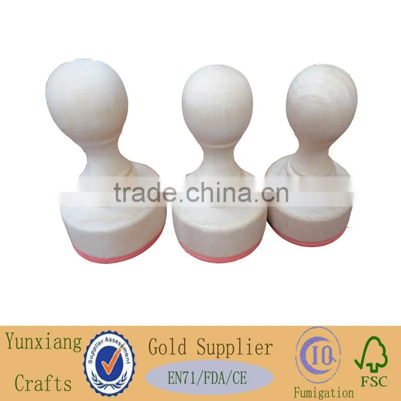 Square Wooden Stamp with Animal Design