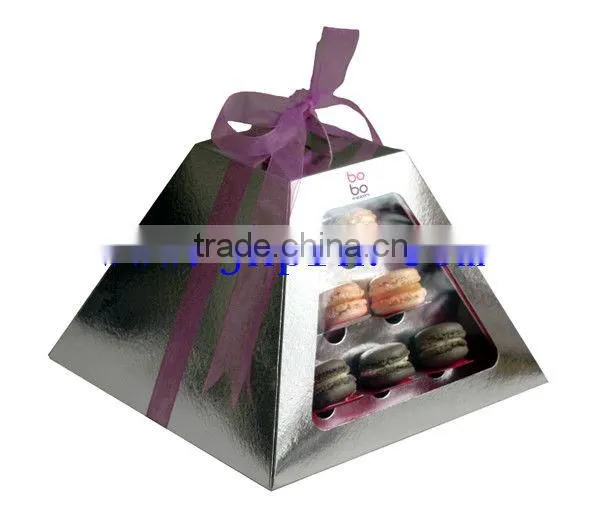 flower printed cupcake box with beautiful window