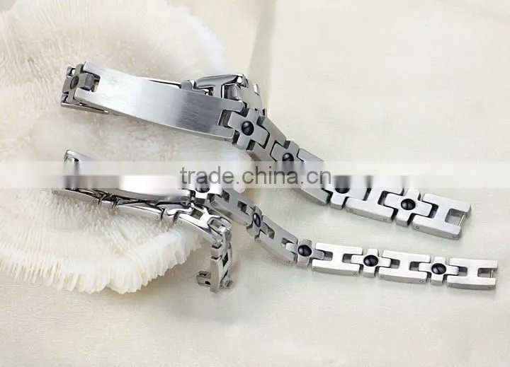 KSTONE Classic Style Men Women 316L Stainless Steel Fashion Magnetic Bracelet for Couple