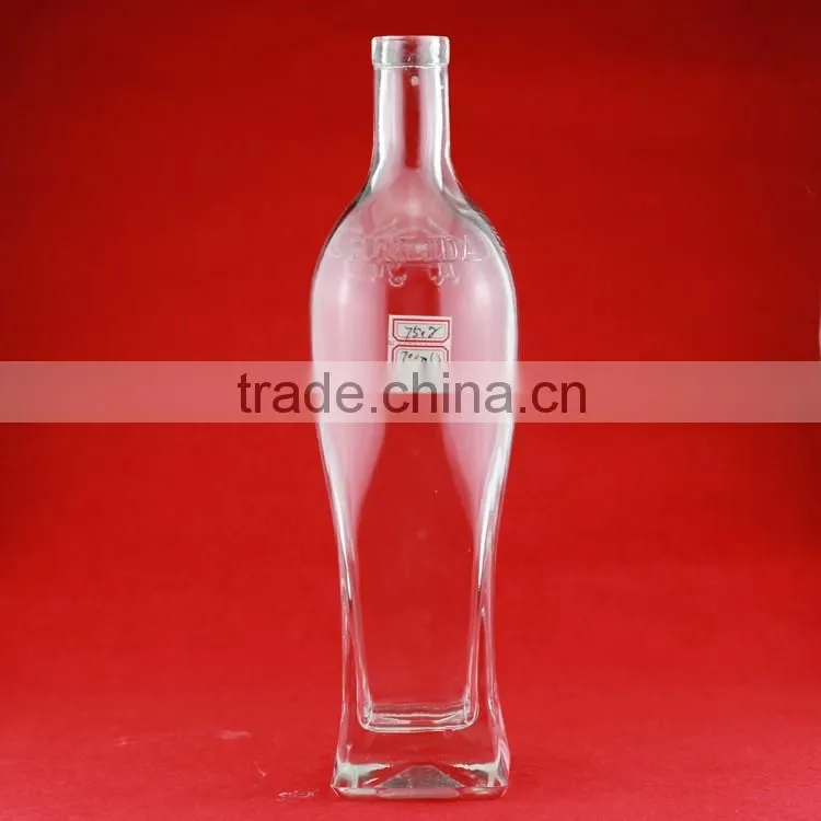 Hot sell champagne bottle glass carboy frosted liquor bottle