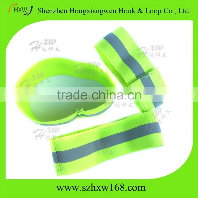 Running ankle bands bike gear neon green reflective arm bands