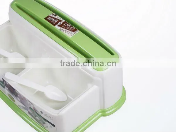 A060 useful kitchen plastic kinfe and spice rack (2 box) set