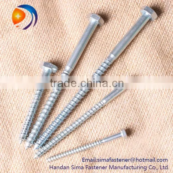 Best quality DIN 571 hex head lag screw galvanized
