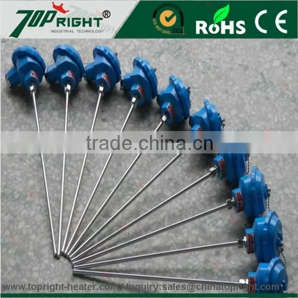 topright Armored Furnace,Bolier, Oven Thermocouple Temperatur Sensor with Angle Design for Special Applicaiton