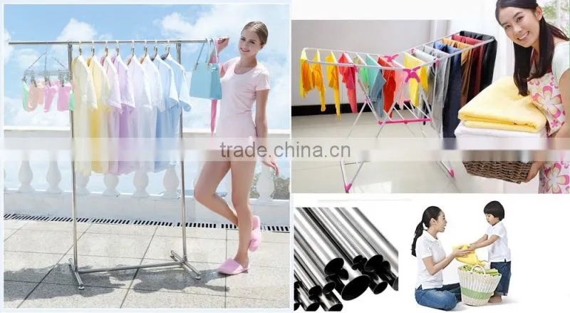 New type foldable display rack for clothes,balcony clothes hanger