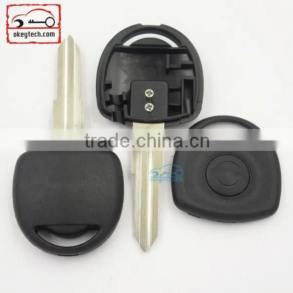 Okeytech Opel transponder chip key shell blank with right blade with logo transponder chip key blank opel car key case
