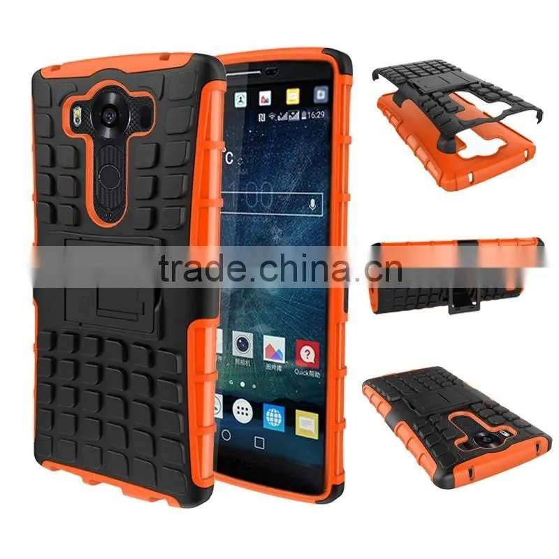 cheap goods from china For LG V10 G4 Pro PC + TPU Shockproof Hard Hybrid Rubberized Kickstand Case, case for lg v10 g4 pro