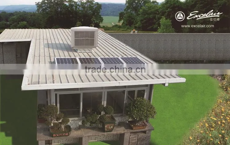 Industrial evaporative air cooler with solar power energy