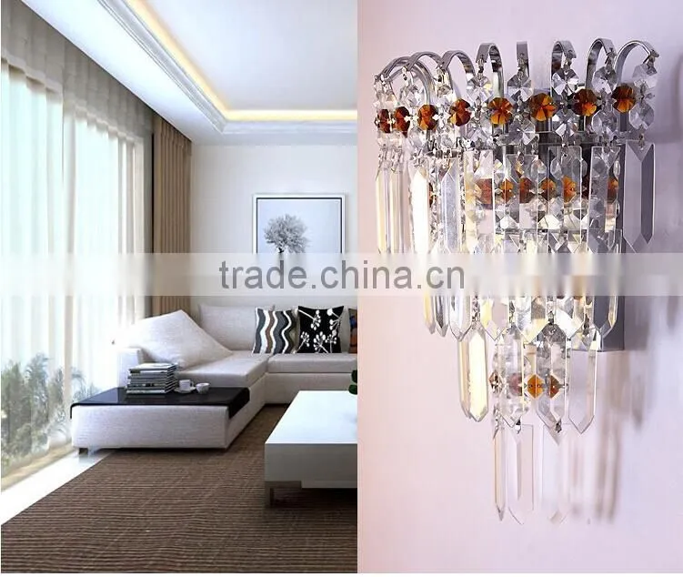 Elegant crystal light bead for wall lamp