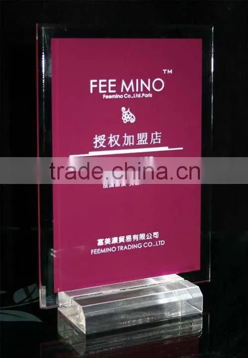 custom design clear acrylic A4 paper holder