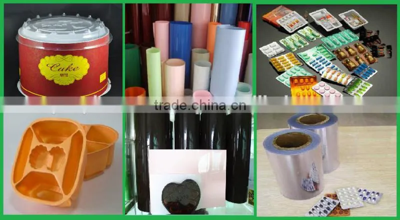 Food grade clear hard PVC film for blistering package