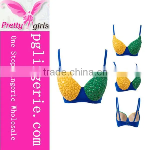 Sexy Ladies Bra Studs Punk Push-Up Bra Spikes