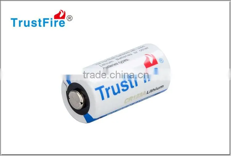 Trustfire lithium battery CR123A disposable batteries ,Li-ion Non-Rechargeable 1300mah li-ion Batteries made in China