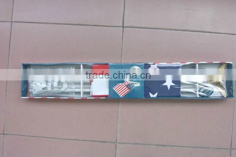 Iron power coating flagpole set