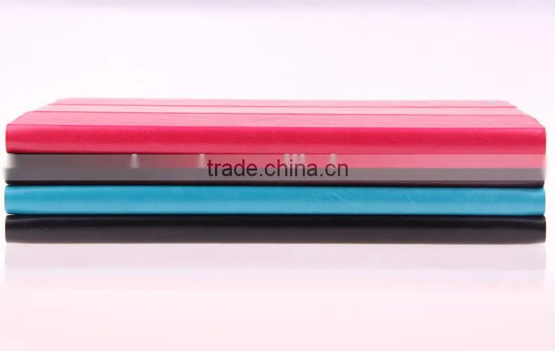 Chinese OEM PU 3 folds tablet pc leather stand case for iPad Air 2