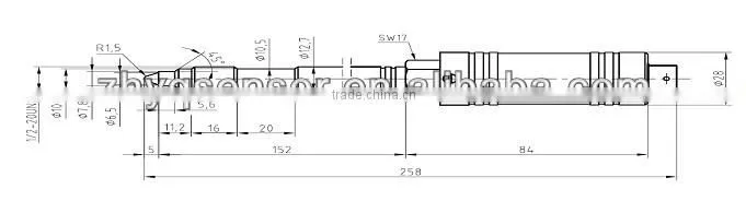 Temperature thermocouple for Extruder Barrel measurements