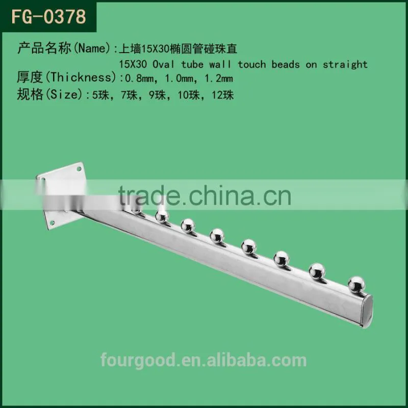 Clothing display shelf with balls /garment shelf