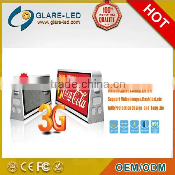 led taxi display and billboard led taxi /car top billboard/advertising sign