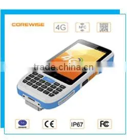 Android handheld POS 1d 2d barcode scanner and thermal printer