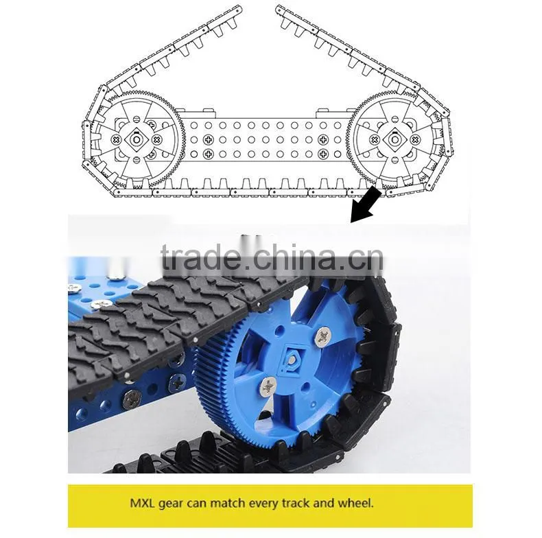 Plastic cementr track tank crawler, track 02