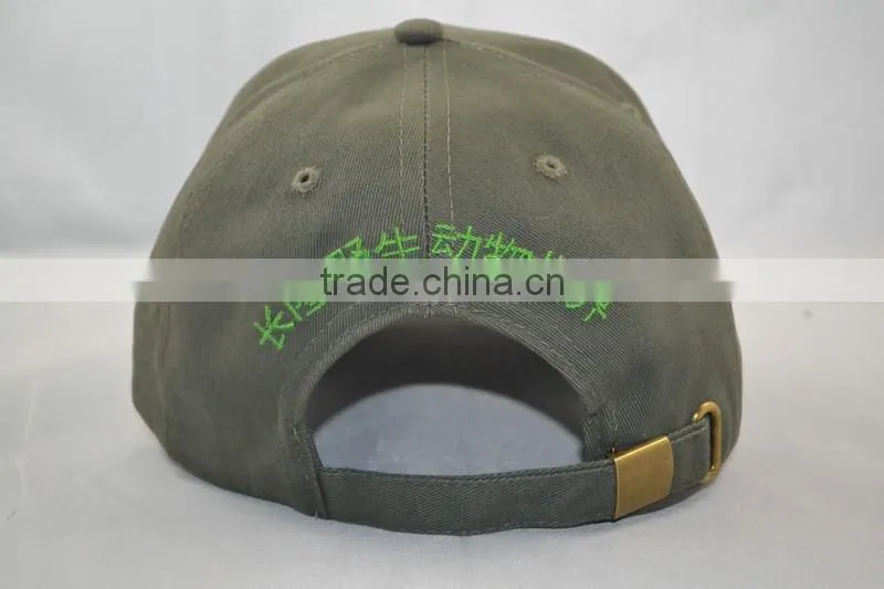 Guangzhou hat factory professional custom 6 panel / 100% cotton / / embroidery logo/gray baseball cap