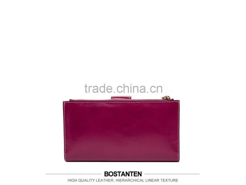 vintage leather long purse and wallet women clutches wallet wholesale
