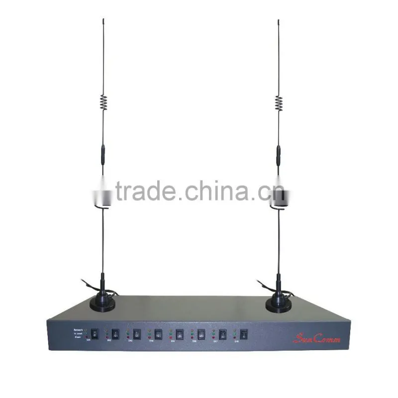SCG-8Qe GSM Fixed Wireless Terminal/Gateway with 8 port, 2 antenna combiner