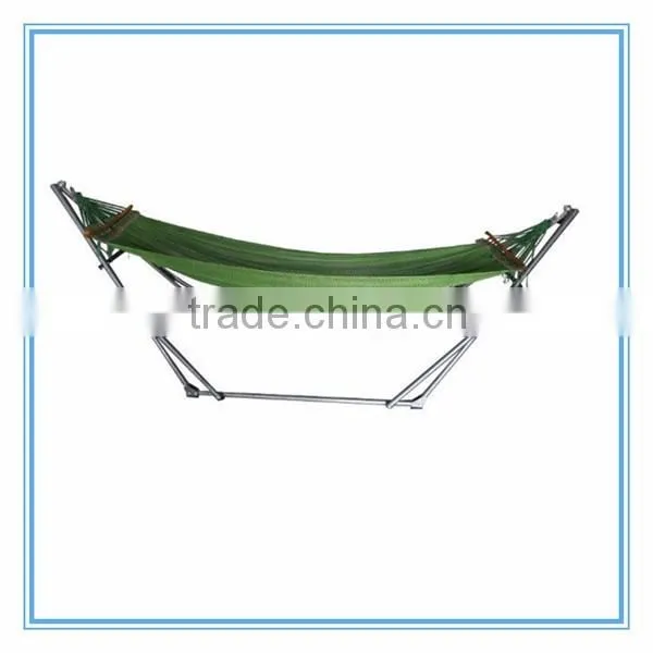 Large single hammock with portable folding stand and OEM mesh color