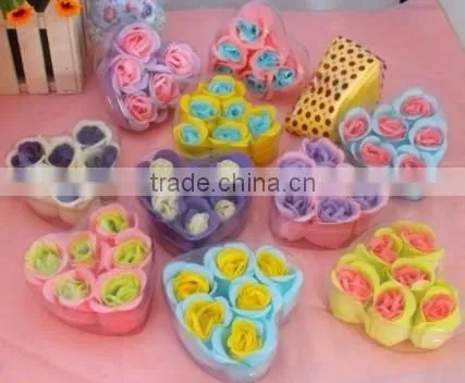 rose flower paper soap/gift decoration flower soap/dissolving paper soap