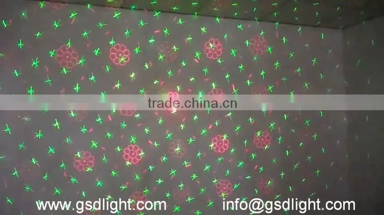 Hot selling six pattern mini laser stage lighting projector