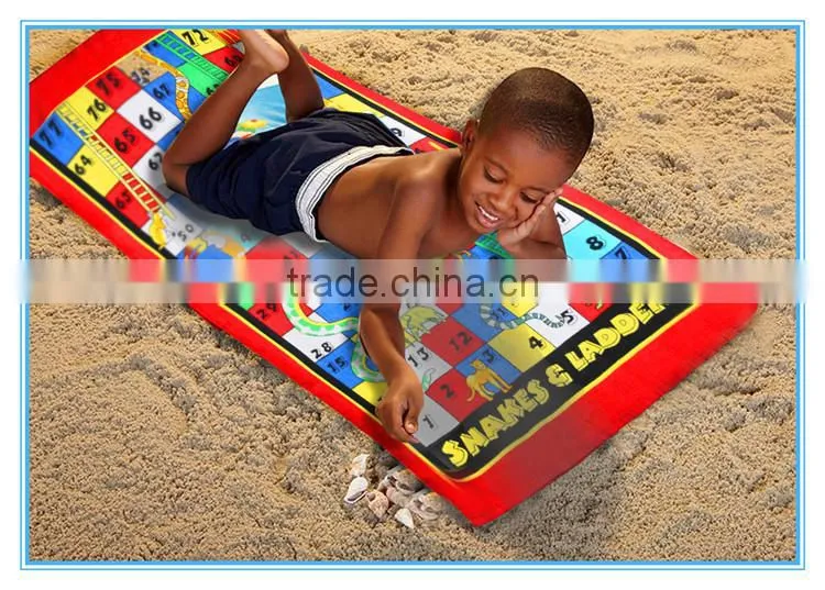 Lovely printed kids bath cleaning towel,quick dry towel,game towel