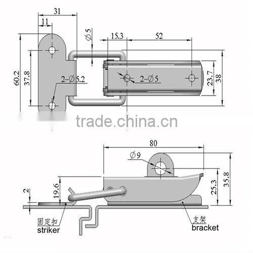Steel toggle Latch